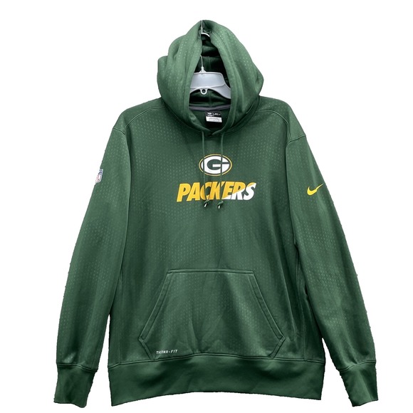 Nike NFL Therma-Fit Green Bay Packers Hoodie Men's Large Football Performance